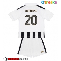 Otroške Nogometnih dresov Juventus Andrea Cambiaso #20 Domači 2026-27 Kratki rokavi (+ hlače)